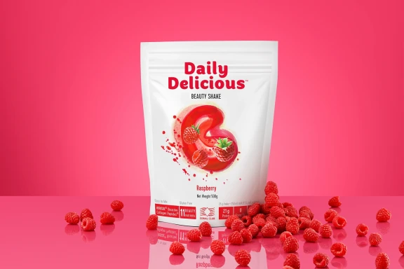 Daily Delicious Beauty Shake cu aromă de zmeură
